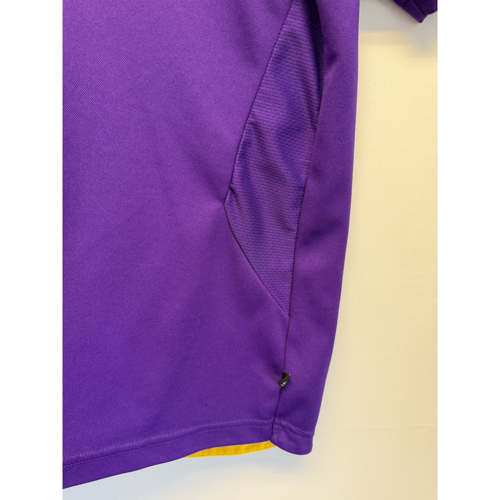 NFL Mens Minnesota Vikings Collared Purple Short Sleeve Activewear Shirt - Picture 2 of 9